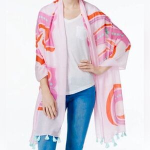 New! KATE SPADE New York “Sweet” Tassel Scarf Shawl 24x80 NWOT